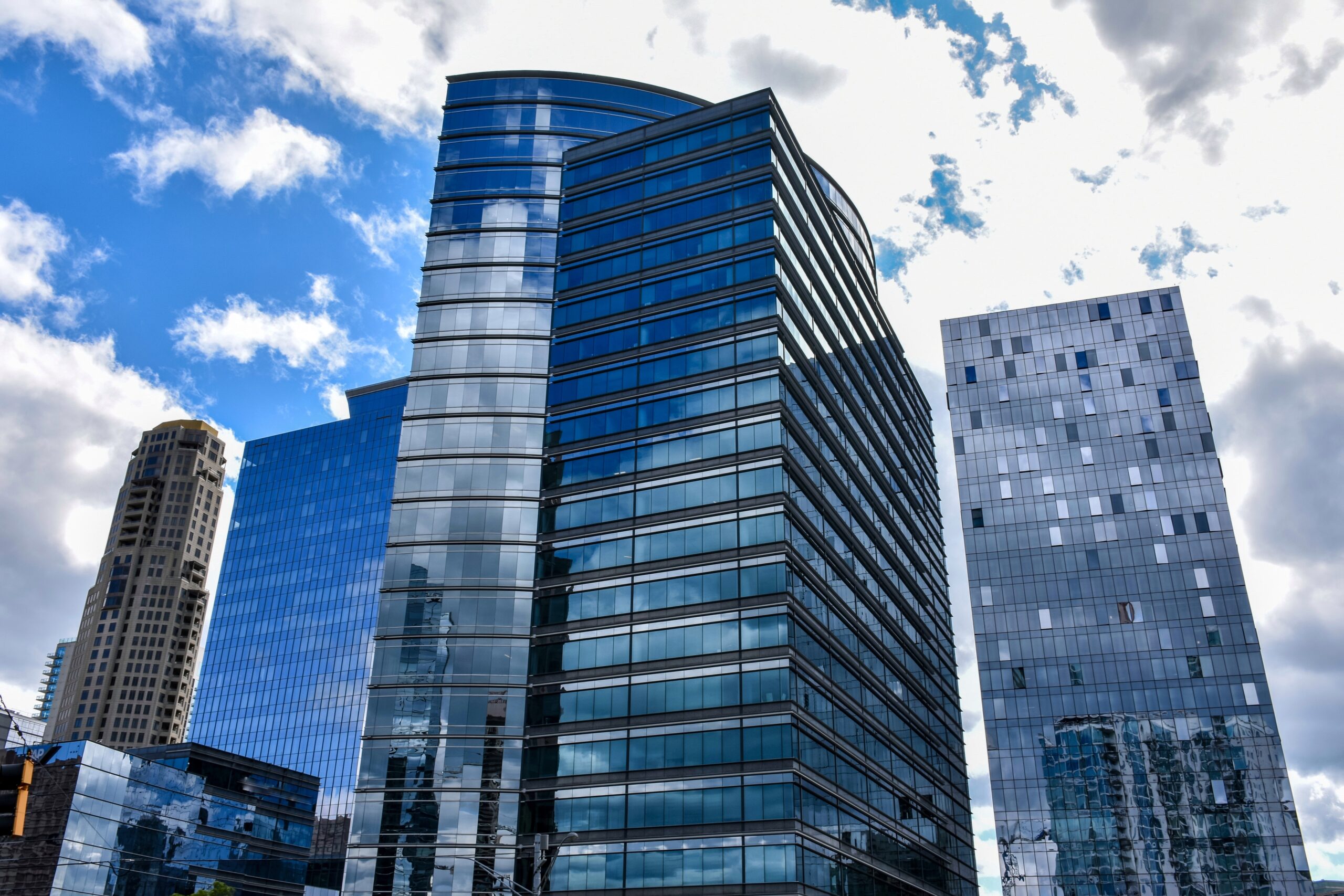 Modern architecture and a cloudy sky